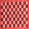 thumbnail image 1 of Ahgly Company Indoor Square Checkered Red Modern Area Rugs, 8' Square, 1 of 4