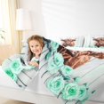 thumbnail image 4 of Feelyou Farmhouse Cow Animal Bedding Comforter Set, Valentines Day Rose Twin Comforter Sets, Green Flower Floral Reversible Bedding Set, Super Cozy Room Decor, 2-Piece, 4 of 8