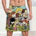 thumbnail image 2 of The Loud House Men's Short Pajama Pants Soft Trendy Sleep Shorts Breathable Ice Silk Lounge Shorts 2XL, 2 of 8