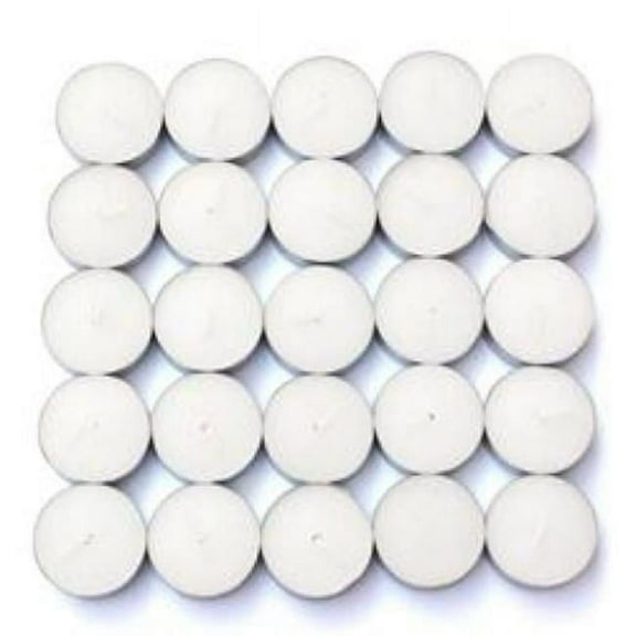 Jeco CTZ-100PW Unscented Tealight Candles, White - Pack of 100