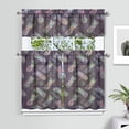thumbnail image 2 of Kitchen Curtains 36 Inch Short - 3 Panel Set Pineapple Print, Rod Pocket Window Curtains 100% Polyester, Tropical Fruit Valance for Farmhouse, Cafe, Living Room, Bedroom, Easy Wash, 2 of 6