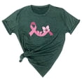 thumbnail image 2 of TIMIFIS T-Shirt Ruban Rose de Sensibilisation au Cancer du Sein pour Femmes T-Shirts Cancer du Sein Été Ample Imprimé Col Rond T-Shirt Manches Courtes Blouse Décontractée Automne/hiver, 2 of 5