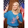 thumbnail image 2 of 4Th Of July Flag Spray T-Shirt Women -Image by Shutterstock, Female 5X-Large, 2 of 4