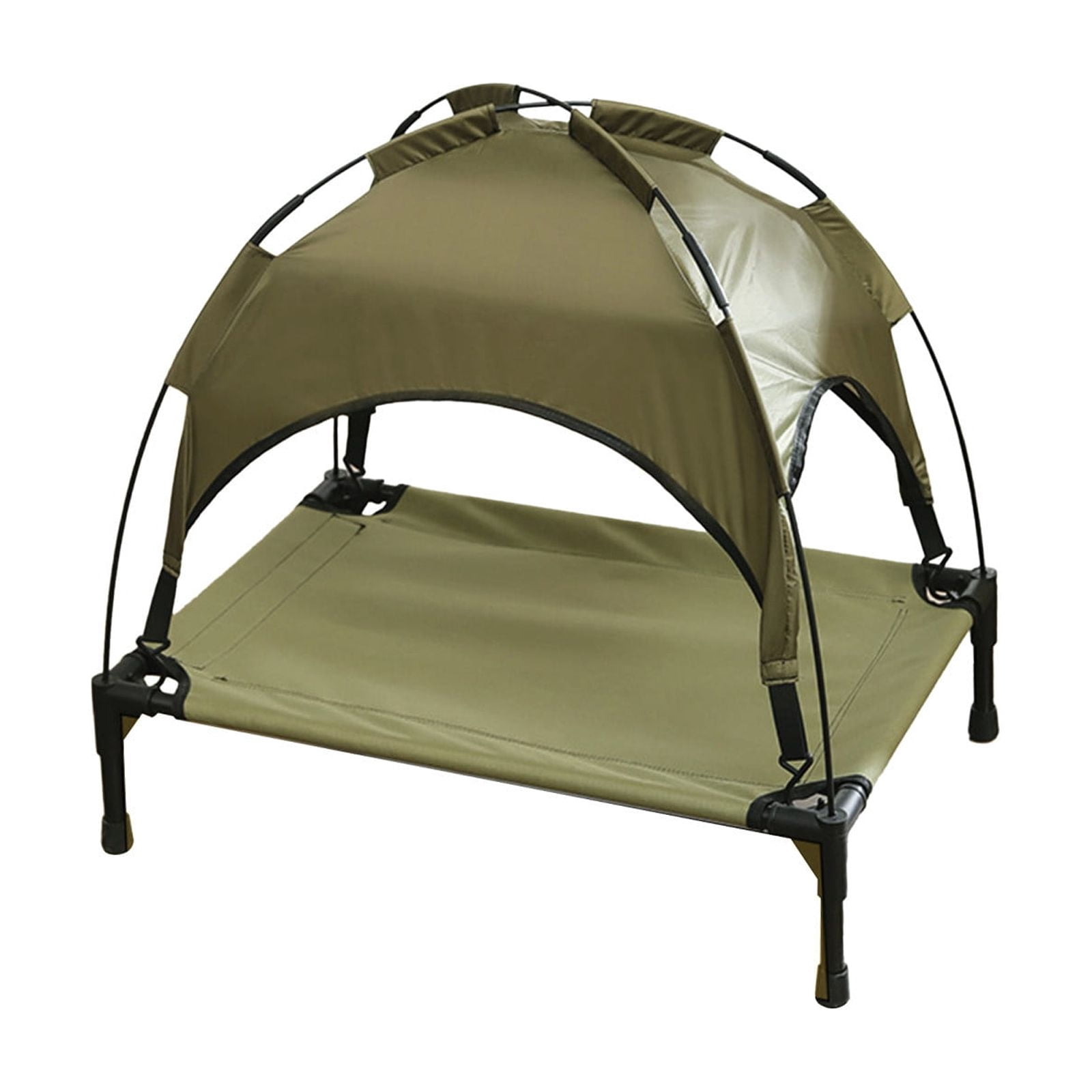 Cheapark Elevated Pet Bed Pet Cot With Canopy Waterproof Breathable Off Ground Sleeping Bed Tent For Indoor Outdoor Pet Use