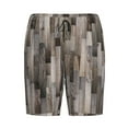 thumbnail image 4 of Fotbe Wooden Texture Pajama Shorts for Men, Men's Pajama Bottoms, Sleepwear,Short Pajama Pants-4X-Large, 4 of 9