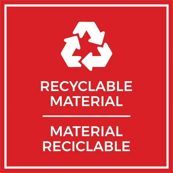 Signs ByLITA Square Recyclable Material Door or Wall Sign | Spanish Bilingual Business And Office Signs (Red) - Large