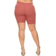thumbnail image 4 of Women's Plus Size Casual Basic Solid Biker Shorts Pants, 4 of 6