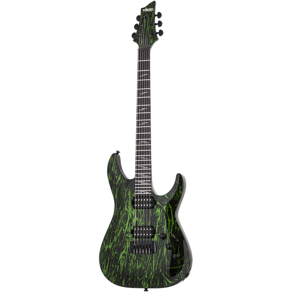 Schecter 1470 C-1 Silver Mountain Guitar, Ebony Fretboard, Toxic Venom