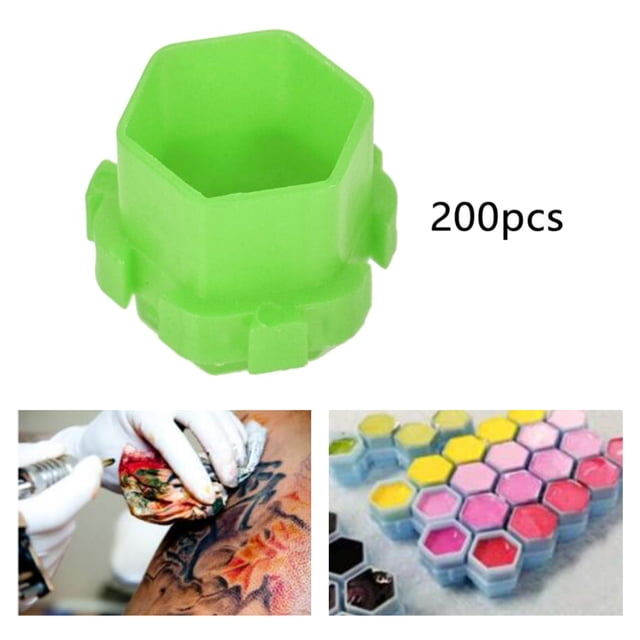 Paquete de 200 tapones de plástico con , tapones para vaso se pueden colocar de forma independiente, recipientes r Verde Baoblaze Titular de pigmento