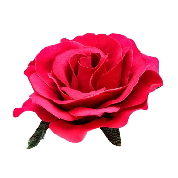 Elegant Rose Flower Hair Set Floral Brooches Pin Boho Hairpins Women Girls Lady Bridal Accessories, 10 cm, Hot Pink