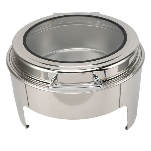 Serveur de Buffet Électrique, Plateau Chauffant, Ensemble de Buffet Rond de 6 L avec Réchaud, Réchaud Pleine Grandeur en Acier Inoxydable, Station Chauffante Portable pour Aliments pour Mariage, Fêtes, Banquet