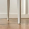 thumbnail image 4 of Modern Side Table with Metal Handles - White, 4 of 6