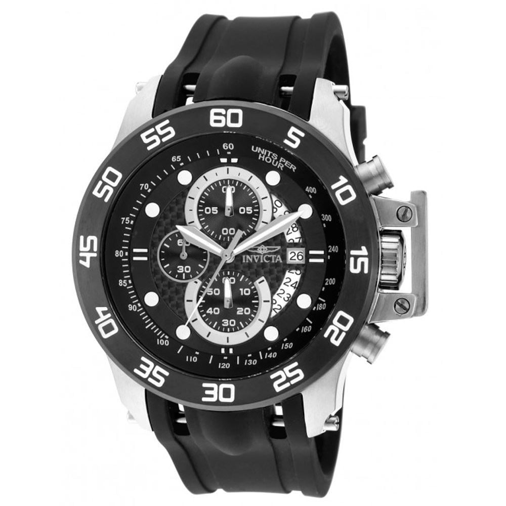 Men's I-Force Chrono Black Polyurethane & Carbon Fiber Dial