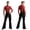 Red&Black, variant on Men's Long Sleeves Latin Ballroom Dance Bodysuits Chacha Rumba Samba Leotrad Tops Shirts Black Flared Pants White M