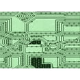 thumbnail image 1 of Ahgly Company Machine Washable Indoor Rectangle Transitional Mint Green Area Rugs, 7' x 9', 1 of 7