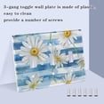 thumbnail image 4 of Dailycode Light Switch Plate Covers 2 Gang Wall Plate Plastics Outlet Covers for Kitchen Home Office Decor Daisy Flower on Blue White Stripes, 4 of 8