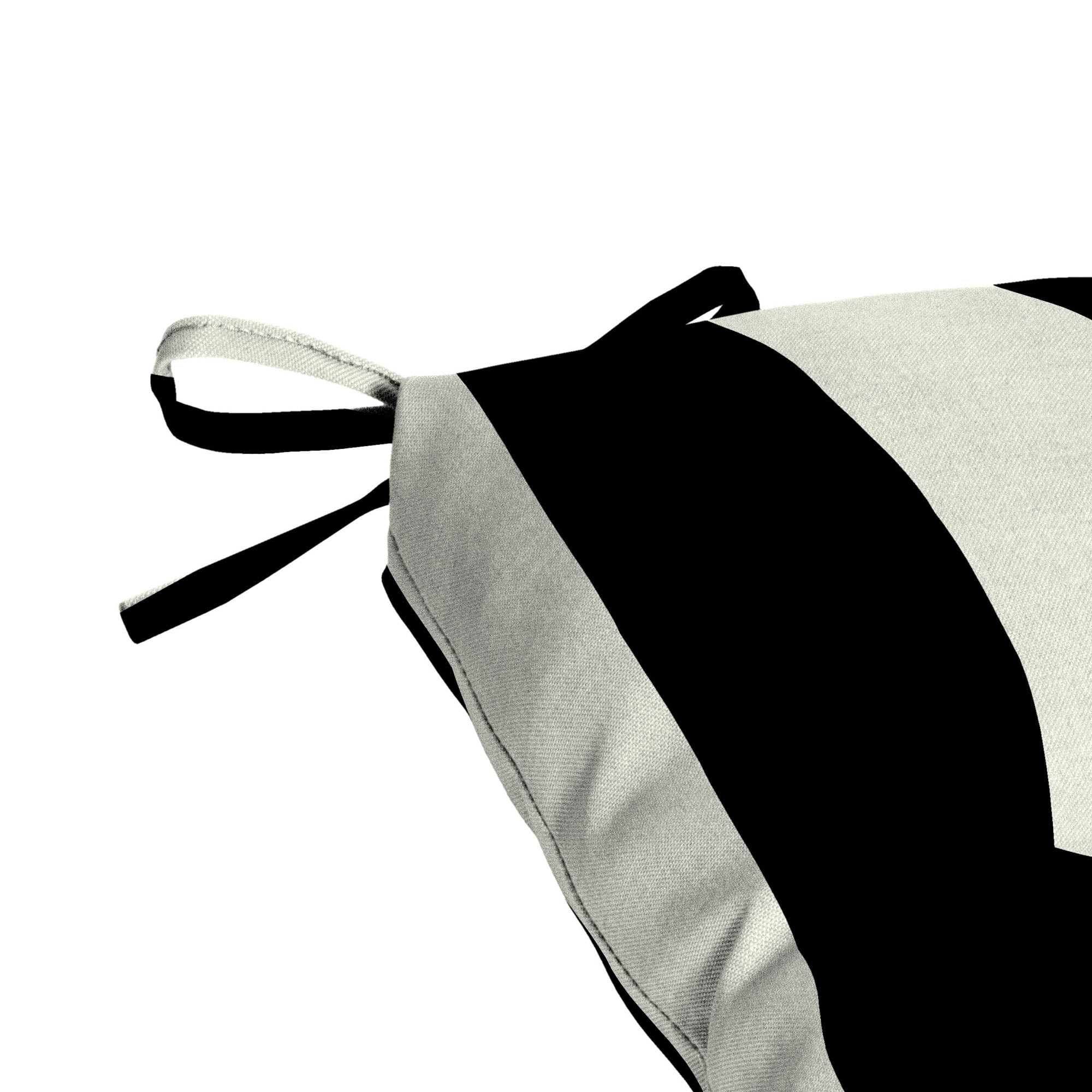 Better Homes & Gardens Rectangle Outdoor Seat Pad, Black & White Stripe, 18 in x 19 in, 1 Pack