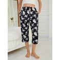 thumbnail image 2 of 3 Pack Womens Ultra-Soft Capri Pajama Pants Adjustable Waistband Sleepwear Bottoms Sleep Pants Plus Size S-XXXL, 2 of 5