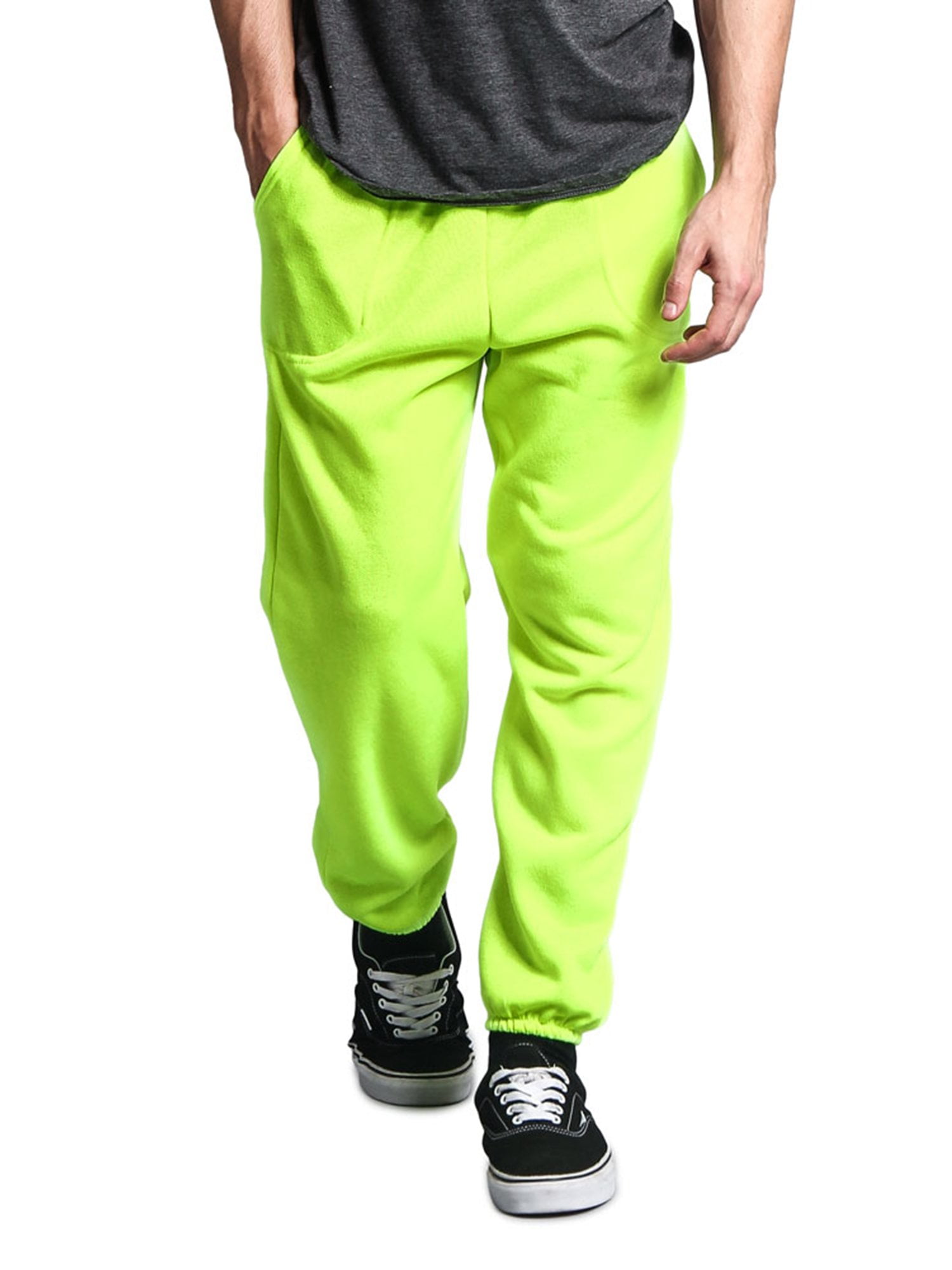 mens lime green sweatpants