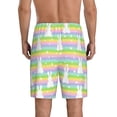 thumbnail image 4 of Lsque Rainbow Rabbit Mens Sleep Pajama Shorts,Short Pajama Pants, Cotton Ultra-Soft Knit-XX-Large, 4 of 9