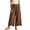 Brown——Fall Savings, variant on Womens Wide Leg Beach Pants Elastic Waist Palazzo Pants Casual Folwy Pockets Trousers for Fall Holiday Khaki M