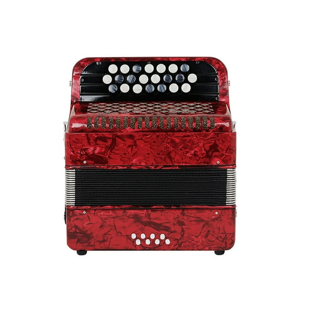 Soidarity Acordeón 8 Bajo 22 Clave Instrumento profesional Musical Adultos Equipo Reemplazo Suministro de música Accesorio Acordeones Accesorios para instrumentos musicales Rojo Soidarity OD030736-01B