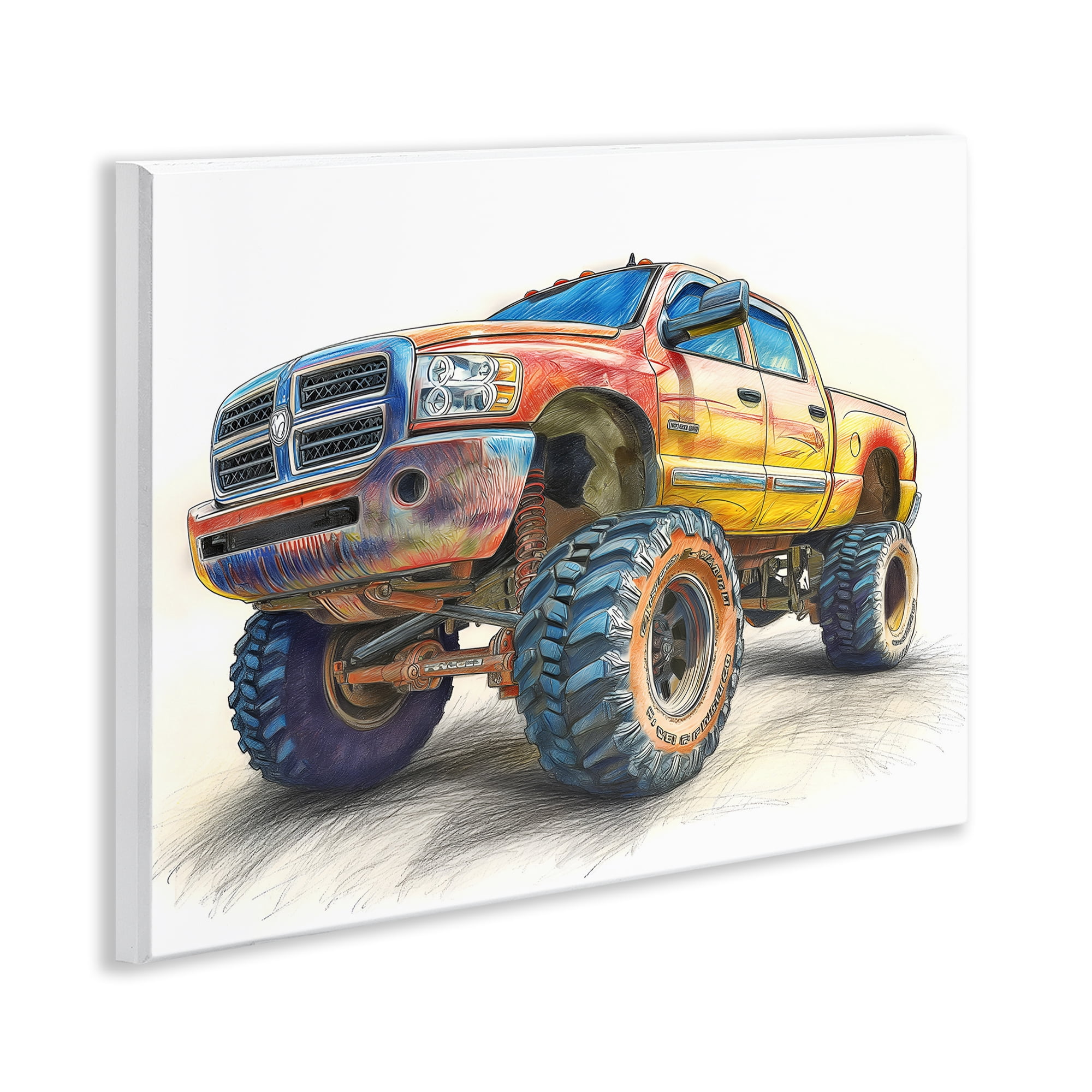 Stupell Industries Lifted Offroad Truck Wall Plaque Art, design by Steve Hunziker