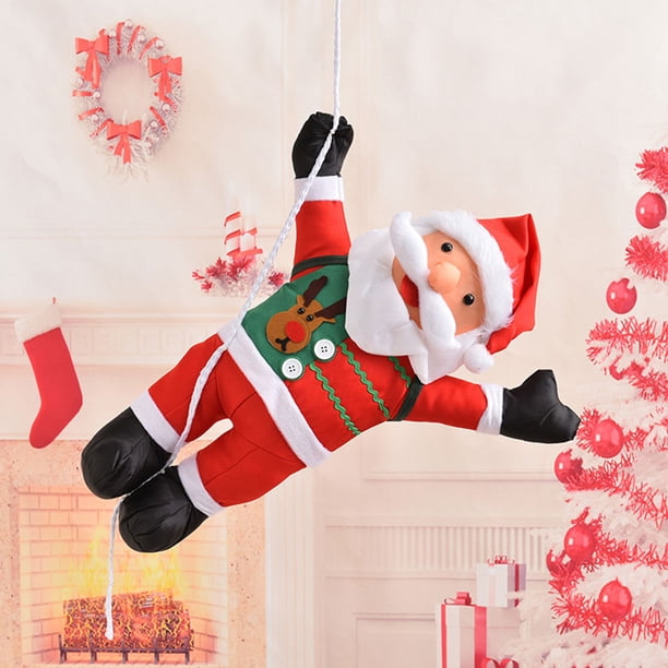 60cm Climbing Rope Ladder Swing Santa Claus Christmas Decorations Outdoor Santa Claus Doll Pendant Walmart Com Walmart Com