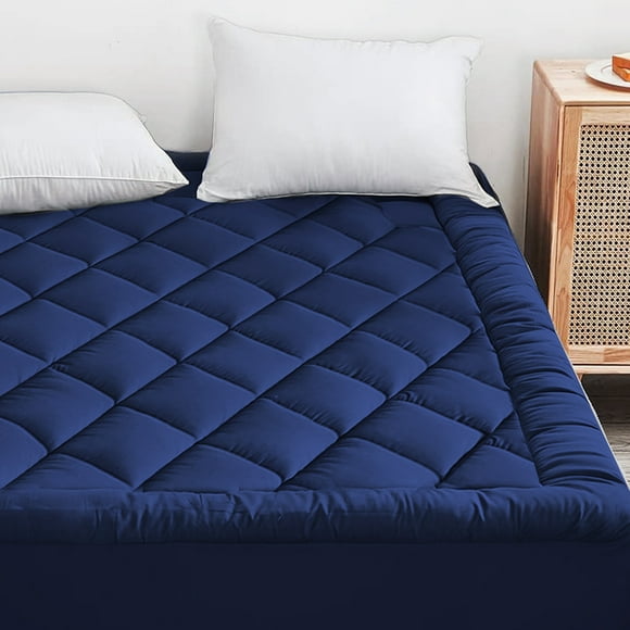 Amorosa 1Pieza Cubre Colchón Premium Protege Contra Manchas y Polvo,Transpirable (Azul Individual-100*190*40cm)
