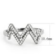 thumbnail image 2 of Womens Silver Rings No Plating 316L Stainless Steel Ring with AAA Grade CZ in Clear DA339, 2 of 5