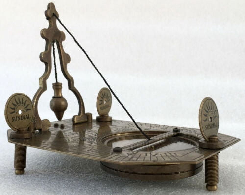 Antique Brass Compass Maritime Sundial Vintage Compass Navigation Lovely Gift