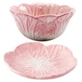 thumbnail image 4 of UNOMOR Pink Ceramic Cabbage Bowl for Storage Using Material for Microwave Oven Dishwasher 1 Set, 4 of 8