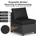 thumbnail image 2 of Clouddwell 7-Piece Outdoor Patio Set, 8-Inches Widen Armrest, All-Weather Wicker Sectional with Fire Table, Coffee Table, Black, 2 of 7