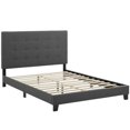 thumbnail image 5 of Hawthorne Collections Modern Button Tufted Fabric Full Platform Bed in Gray, 5 of 5