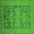 thumbnail image 1 of Ahgly Company Indoor Square Oriental Green Industrial Area Rugs, 4' Square, 1 of 4