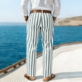 thumbnail image 4 of Uwinwear Striped Dress Pants for Men's Big & Tall Flat Front Business Trousers Casual Color Block Straight-Legs Long Pants with Pockets,Mint Green,XXL, 4 of 4