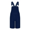 thumbnail image 5 of DDAPJ pyju Summer Saving Clearance! Bib Overall Shorts for Men Fashion Casual Ripped Denim Shorts Hipster Streetwear Dark Blue XXL, 5 of 8