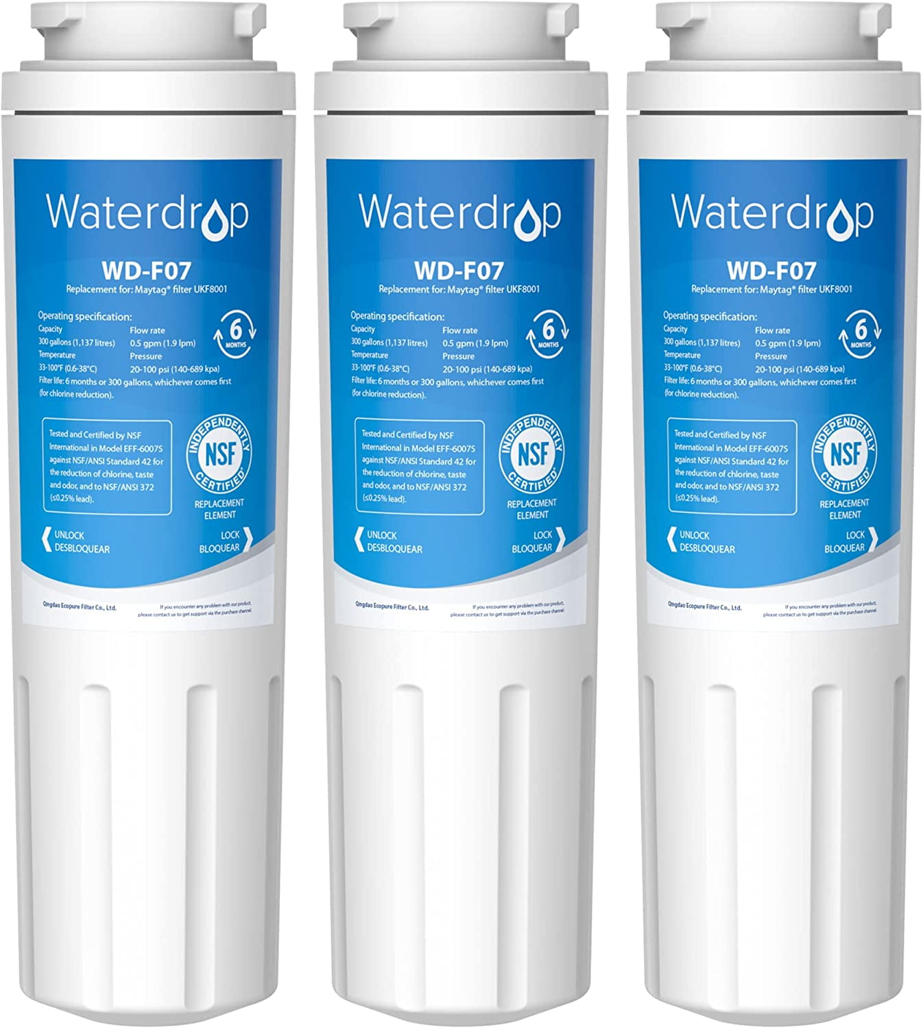 Waterdrop UKF8001 Water Filter,Replacement for maytag UKF8001AXX750