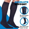 thumbnail image 4 of Made in USA - Compression Socks for Men 15-20 mmHg Varicose Veins - Navy, Small, 4 of 11
