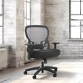 thumbnail image 2 of Pemberly Row Deluxe Back with Memory Foam Mesh Seat Chair in Black Fabric, 2 of 14