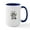 White/Navy Inside, variant on CafePress - Grey Kitten Juggling Easter Eggs Mugs - 15 oz Ceramic Large White Novelty Mug