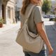 thumbnail image 5 of Women's Solid Color Crossbody Bag Commute Shoulder Bag Multi-Pocket Lightweight Casual Large Capacity Versatile Nylon Bag, 5 of 6