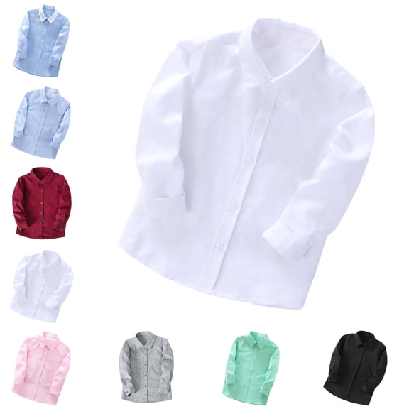 Tween Boys Button Down Shirt Slim Fit Dress Shirt Uniform Shirt Girls Clothes for Tween Boys 13-14 Years