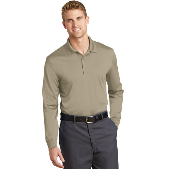 Cornerstone CS412LS Select Snag Proof Long Sleeve Polo, Tan - Extra Small
