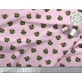 thumbnail image 2 of Soimoi Pink Rayon Crepe Fabric Floral & Be You Text Printed Craft Fabric by The Yard 46 Inch Wide, 2 of 5