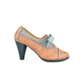 thumbnail image 3 of Chase & Chloe Women's Vintage-Inspired Bow-Tie Pumps with Scallop Detailing and Mid-Heel, 3 of 5