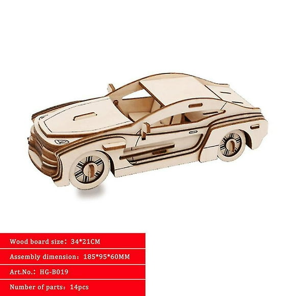 Wooden Jigsaw Puzzle 3d Shell Gun Simulation Bus Motorcycle Sports Car Model Laser Cutting Hardcover Educational Toys Kids Gift