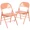 Sedona Coral, variant on Flash Furniture 2 Pack HERCULES COLORBURST Series Impulsive Purple Triple Braced & Double Hinged Metal Folding Chair