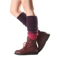 thumbnail image 4 of "Clearance" SNOWSONG Leg Warmers for Women Winter, Plus Size Leg Warmers Womens Leg Knitted Gradient Boot Socks Knee-length Wool Winter Socks, Slouchy Leg Warmers 1 Pair of Foot Warmers Wine One Size, 4 of 6