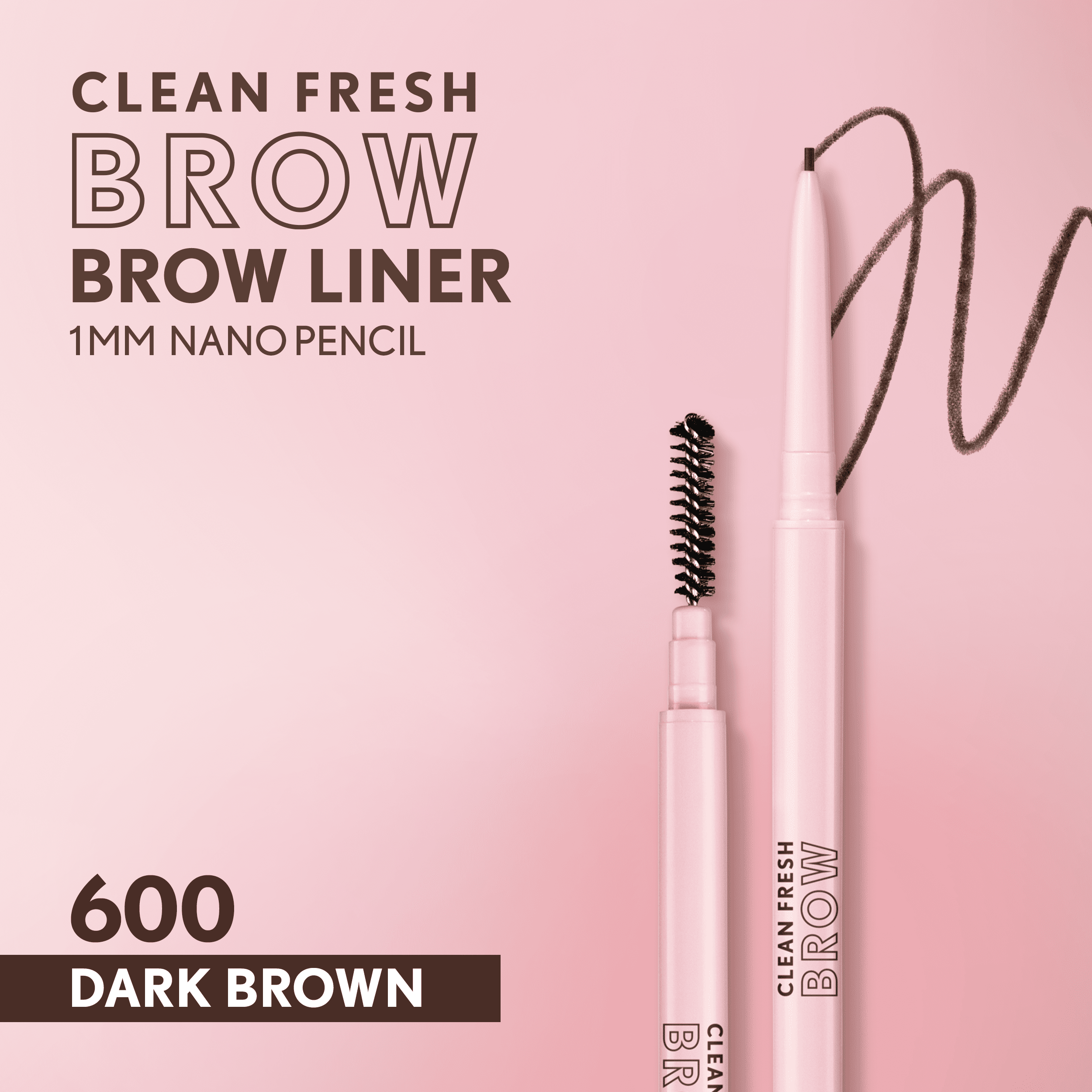 COVERGIRL Clean Fresh Brow Liner Nano Pencil, Dark Brown 600, .001 oz